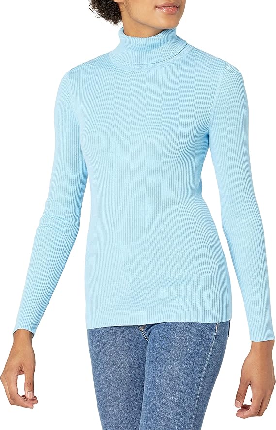 Women's Slim-Fit Lightweight Long-Sleeve Turtleneck Sweater